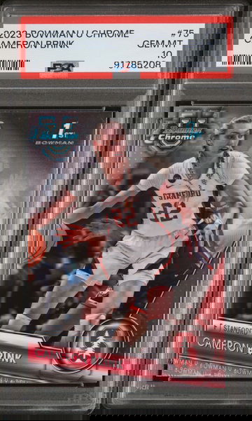 2023 Bowman University Chrome Cameron Brink #75 PSA 10