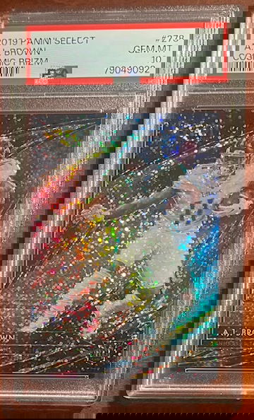 2019 PANINI SELECT AJ BROWN COSMIC PRIZM PSA 10