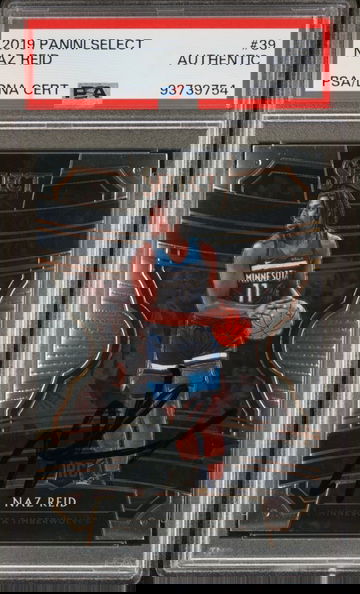 2019 Panini Select Naz Reid signed #39 PSA/DNA Auto Authentic Pop 1 Minnesota Timberwolves