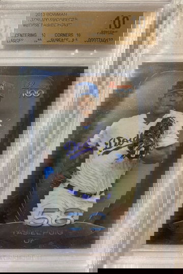 2013 Bowman Top 100 Prospects Yasiel Puig BGS 10