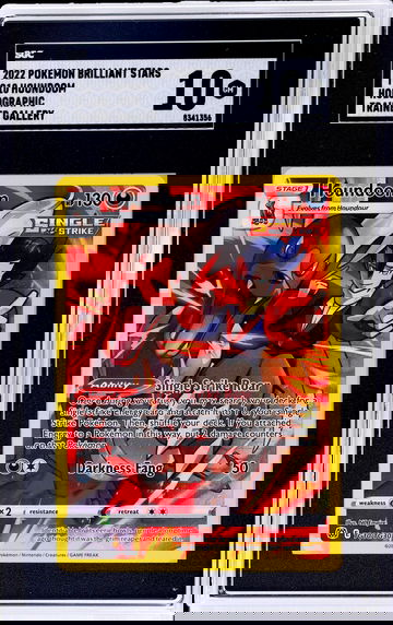 2022 Pokemon Brilliant Stars #TG10 Houndoom Holographic Trainer Gallery SGC 10