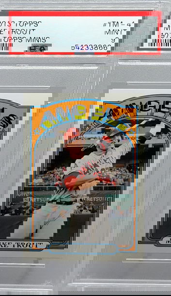 2013 TOPPS #TM-4 MIKE TROUT  1972 TOPPS MINIS PSA 9