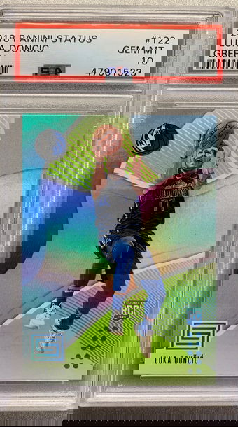 LUKA DONCIC 2018 PANINI STATUS GREEN SP ROOKIE PSA 10 GEM MINT