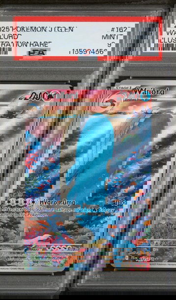 2025 Pokemon Scarlet and Violet Journey Together Illustration Rare Wailord #162 PSA 9