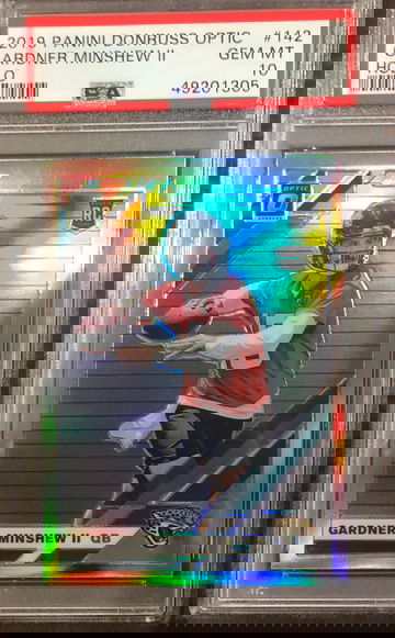 2019 Donruss Optic #142 Gardner Minshew RC Holo Prizm Rookie PSA 10 Gem Mint Jags