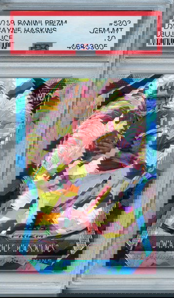 Dwayne Haskins 2019 Prizm Blue Ice Rookie /99 PSA 10