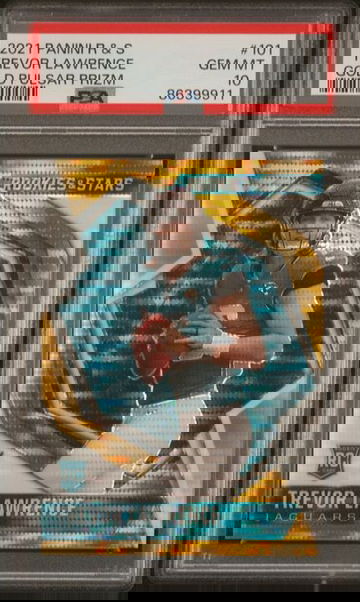 2021 Panini Rookies & Stars Gold Pulsar Prizm /15 Trevor Lawrence Rookie RC #101 PSA 10