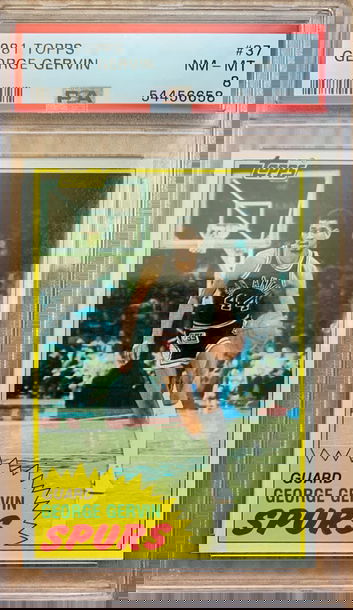 1981 Topps Basketball #37 George ICEMAN Gervin - Graded PSA 8 NM-MT.  Wow 🏀