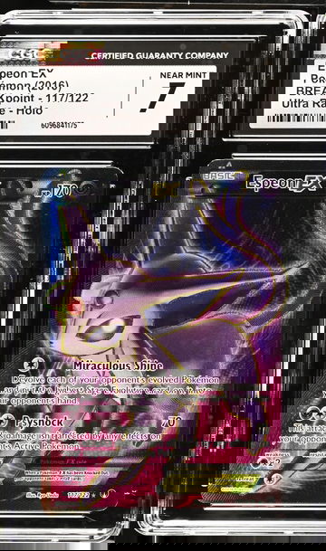 2016 Pokémon XY BREAKpoint Full Art Espeon #117/122 EX Holo CGC 7