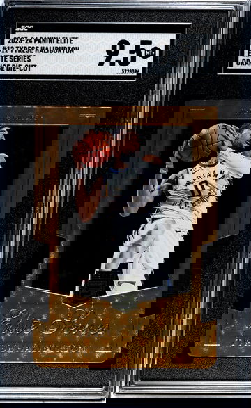 2023-24 Panini Elite #12 Tyrese Haliburton Elite Series Orange Die-Cut SGC 9.5