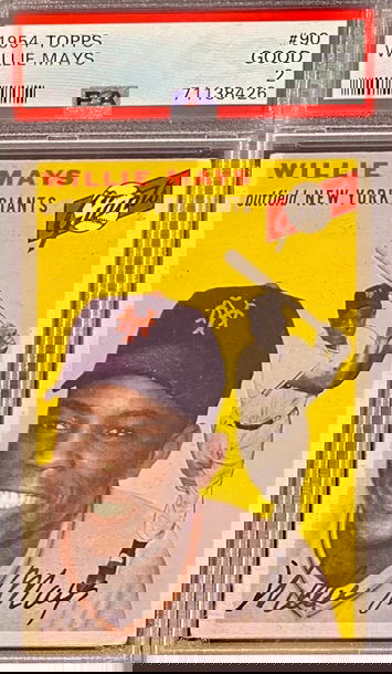 1954 Topps Willie Mays PSA 2 - Nice Centered, Good Color