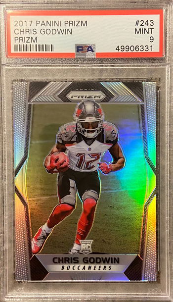 2017 Panini Prizm Chris Godwin Silver RC PSA9