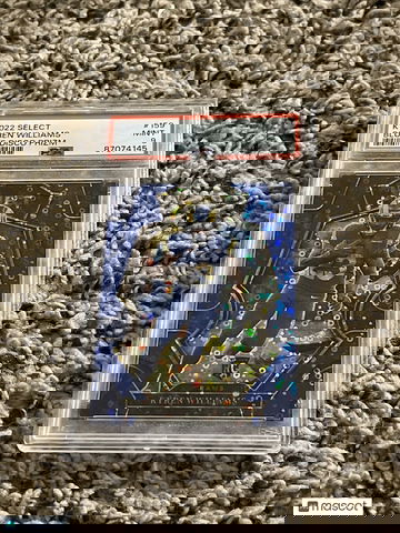 Kyren Williams Blue Disco Prizm, /25, PSA 9, Pop. 1, 2 Higher