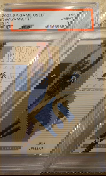 Kevin Garnett⚡️2002-03 SP Game Used Jersey PSA 9 MINT 🏀 TIMBERWOLVES MVP HOF 📈