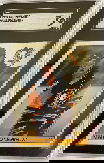 1985-86 O-Pee-Chee #9 Mario Lemieux OPC Rookie Card RC SGC 7