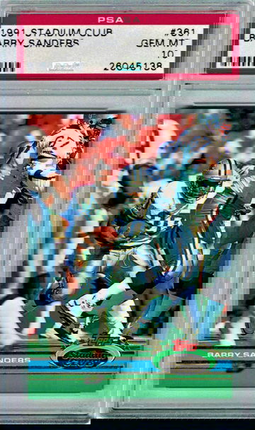 1991 Stadium Club Barry Sanders (3rd Yr) HOF PSA 10 Gem-Mint PSA Population 102 Ultra RARE!!!