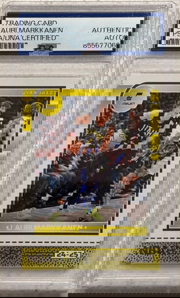 2024-25 Panini NBA Hoops #121 Lauri Markkanen signed PSA Authentic Auto Utah Jazz