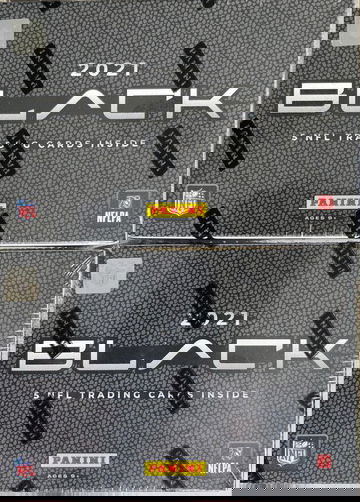 2021 Panini NFL Black Football Factory Sealed Hobby Box Pack of 2