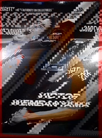 $34.95 New Beckett Basketball Card Price Guide 32nd Edition 2025 Victor Wembanyama San Antonio Spurs