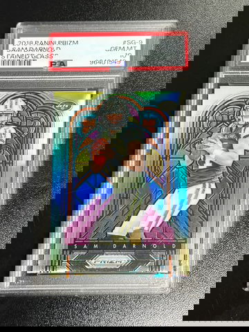 2018 Prizm Sam Darnold Rc Stained Glass PSA 10
