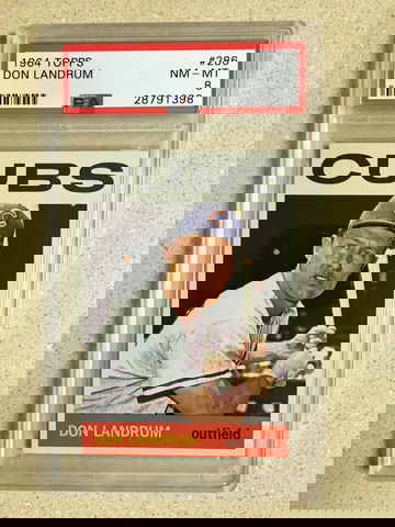 1964 Topps #286 Don Landrum PSA 8 NM-MT CUBS