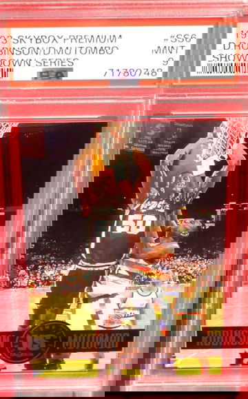 Robinson VS Mutombo Showdown Series 1993 Skybox Basketball Card #SS6 PSA 9