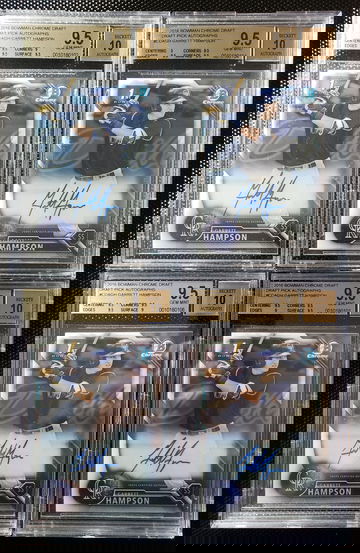 (4) 2016 Bowman Garrett Hampson Auto BGS 9.5/10