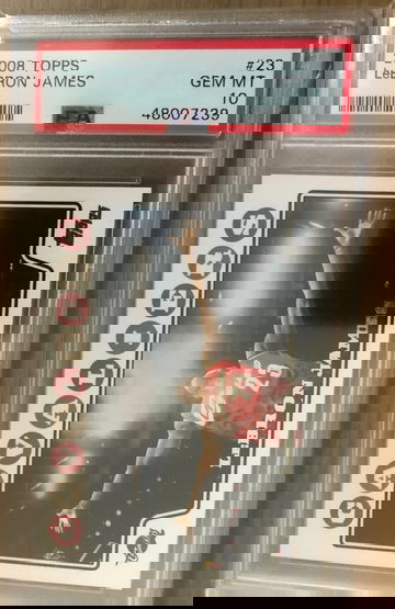 2008 Lebron James Topps 23 PSA 10 Gem Mint Chalk Toss