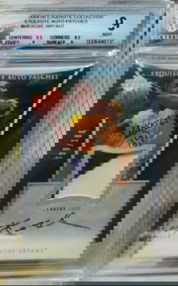 2004 Kobe Bryant Upper Deck Exquisite Collection Exquisite Auto Patches BGS 9