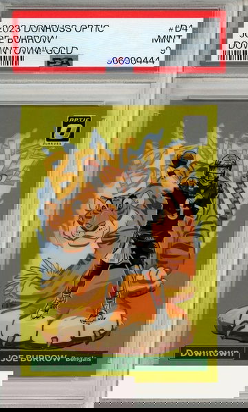 2023 PANINI DONRUSS OPTIC DOWNTOWN! JOE BURROW #D4 GOLD PSA 9