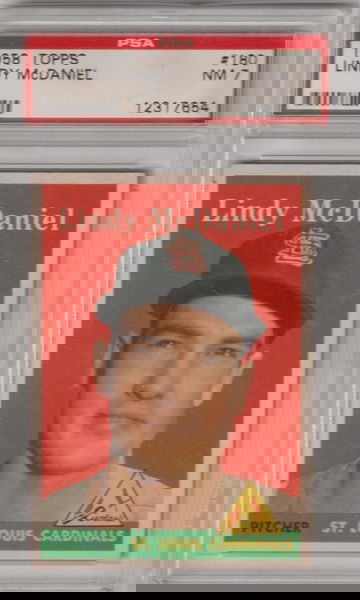 1958 Topps #180 Lindy McDaniel PSA 7 (Near Mint)