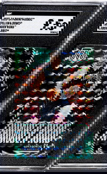 2023-24 Panini Mosaic #20 Luka Doncic Thunder Road Green Prizm SGC 9.5