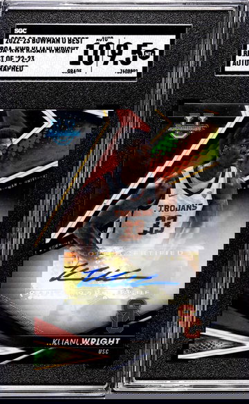 2022 Bowman U Best Autograph Kijani Wright #BOA-KWR SGC 9.5 Auto 10