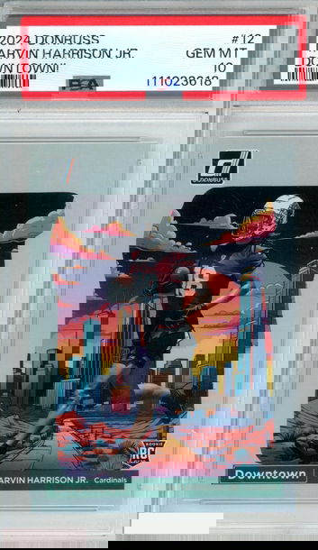 2024 PANINI DONRUSS DOWNTOWN! MARVIN HARRISON JR #12 ROOKIE RC PSA 10 GEM MT