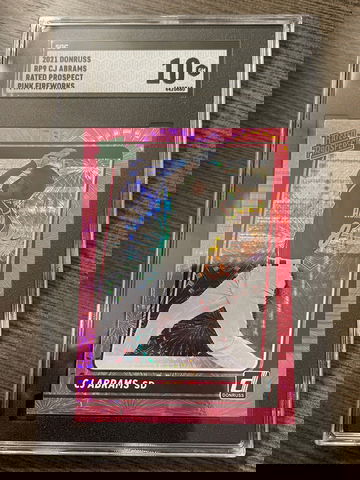 2021 Donruss CJ Abrams Pink Fireworks SGC 10