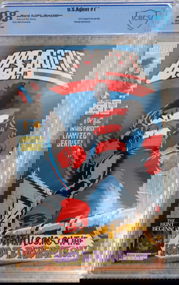 U.S. AGENT #1 CBCS 9.8 FIRST US AGENT IN HIS OWN TITLE.