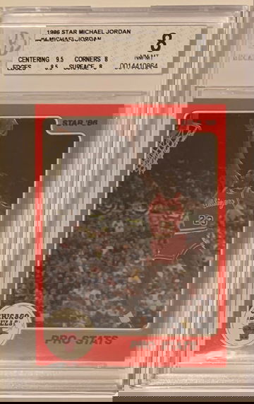1986 Star Pro Stat Michael Jordan #4 BGS 8