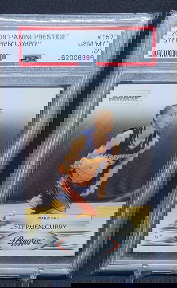 2009-10 PANINI PRESTIGE STEPHEN CURRY ROOKIE CARD #157 RC PSA 10 GEM MT