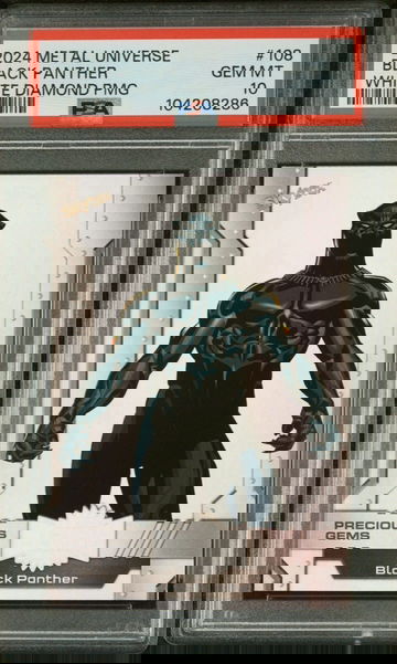 PSA 10 2024 METAL UNIVERSE WHITE DIAMOND PMG /20 BLACK PANTHER #108