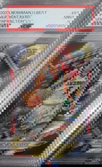 Super Rare 1/1 superfractor Paige Bueckers Bowman U Best PSA 9