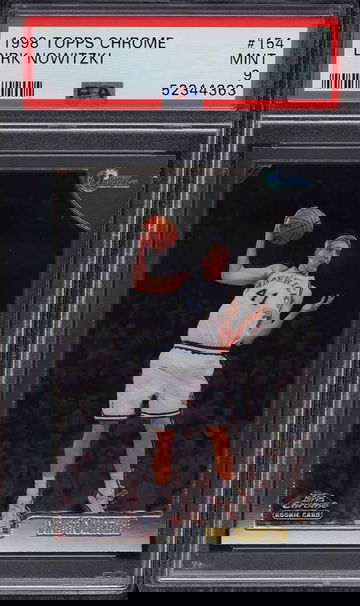 1998 TOPPS CHROME DIRK NOWITZKI ROOKIE RC #154 PSA 9 MINT