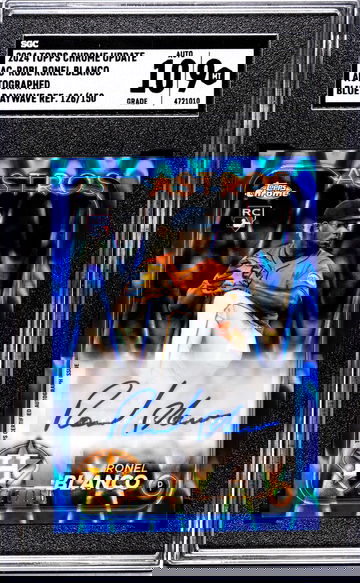 2024 Topps Chrome Update #AC-ROBL Ronel Blanco Auto. Blue Raywave Ref. /150 SGC 9