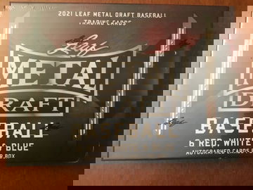 2021 leaf metal draft red white blue hobby box