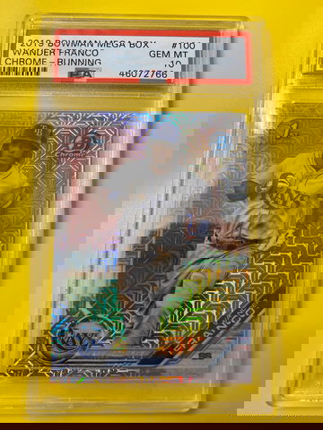 PSA 10 2019 BOWMAN MEGA BOX CHROME WANDER FRANCO #100 RC