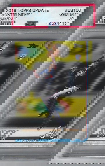 2019 Topps Update US100 Austin Riley PSA 10 Jumping SP