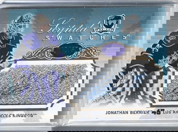 JONATHAN BERNIER 2007/8 THE CUP ROOKIE SCRIPTED SWATCHES AUTOGRAPH AUTO #20/25