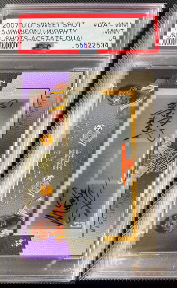 2007 Upper Deck Sweet Shot Magic Johnson James Worthy Auto PSA 9