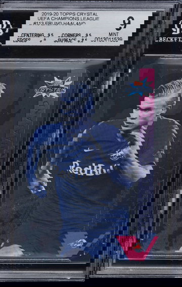 Rare 2019 Erling Haaland BGS 9 Topps Crystal Rookie