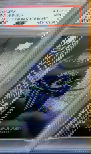 2019 SPX UD Black Quinn Hughes PSA 9