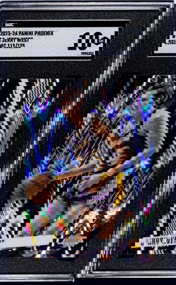 2023-24 Panini Phoenix #18 Jerry West Seismic /125 SGC 10